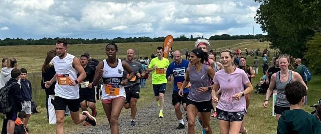 Leoni running at the Town Moor parkrun